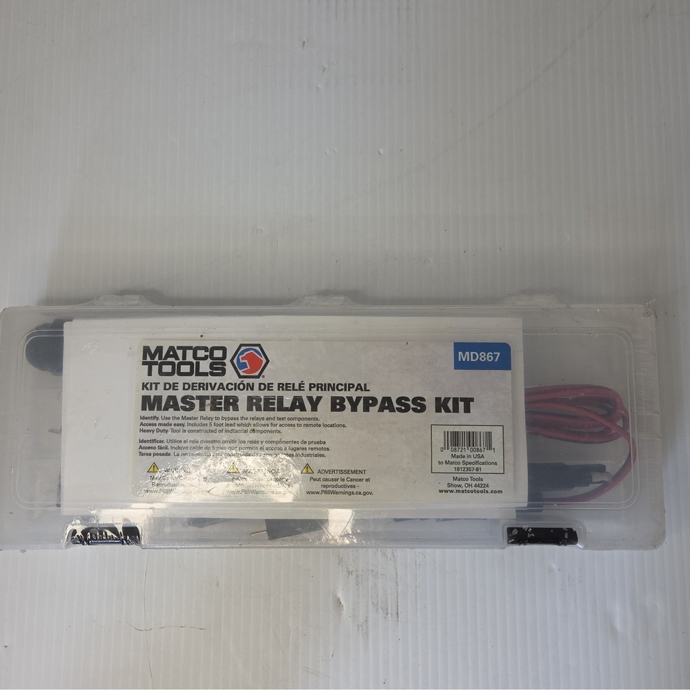 Matco Tools Master Relay Bypass Kit MD867 Fuel Pump, Starter Professional Kit